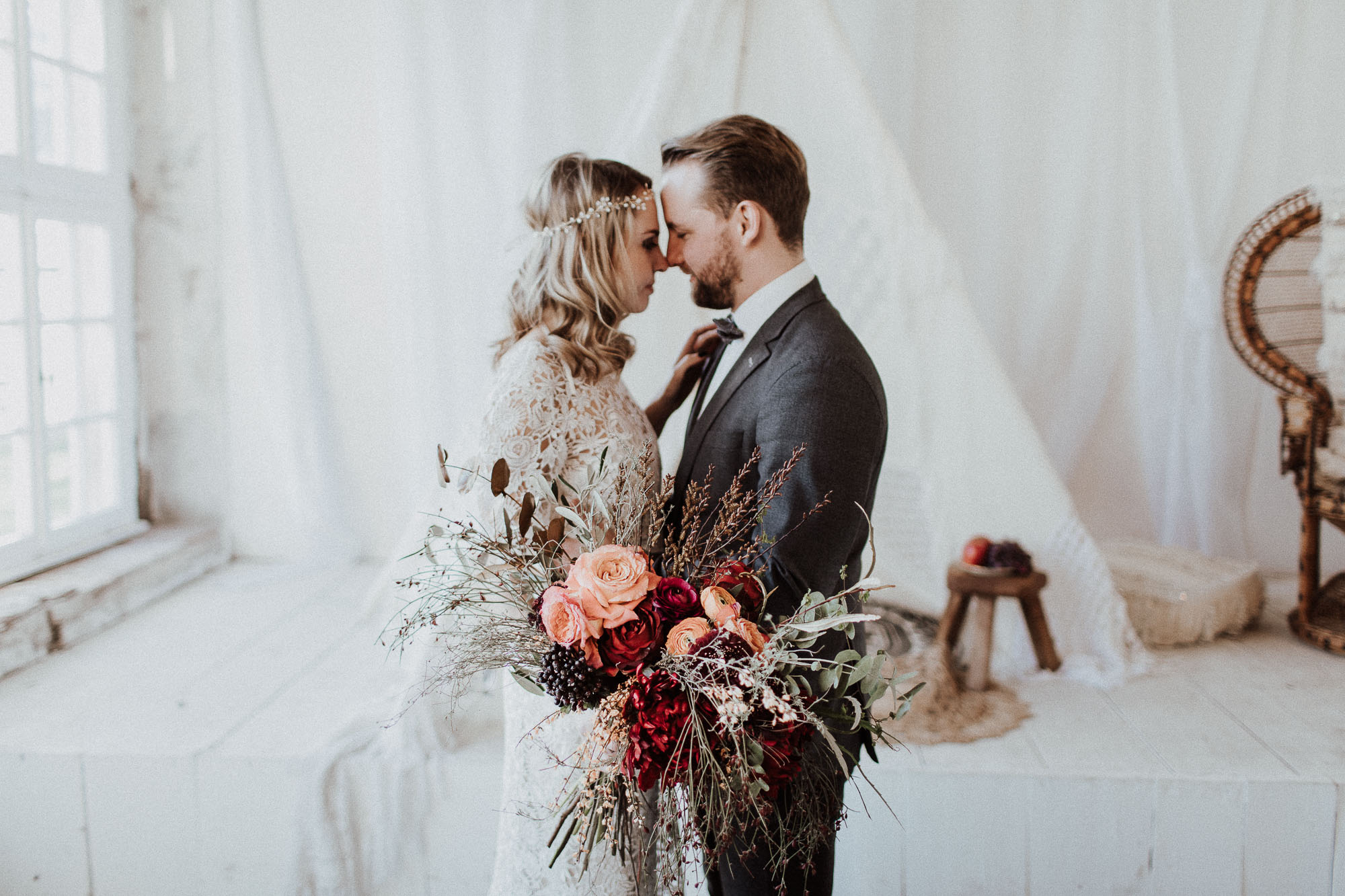 Hochzeitsreportage im Boho Style. Aufgenommen von den Hochzeitsfotografen Tom und Lia aus Rostock.