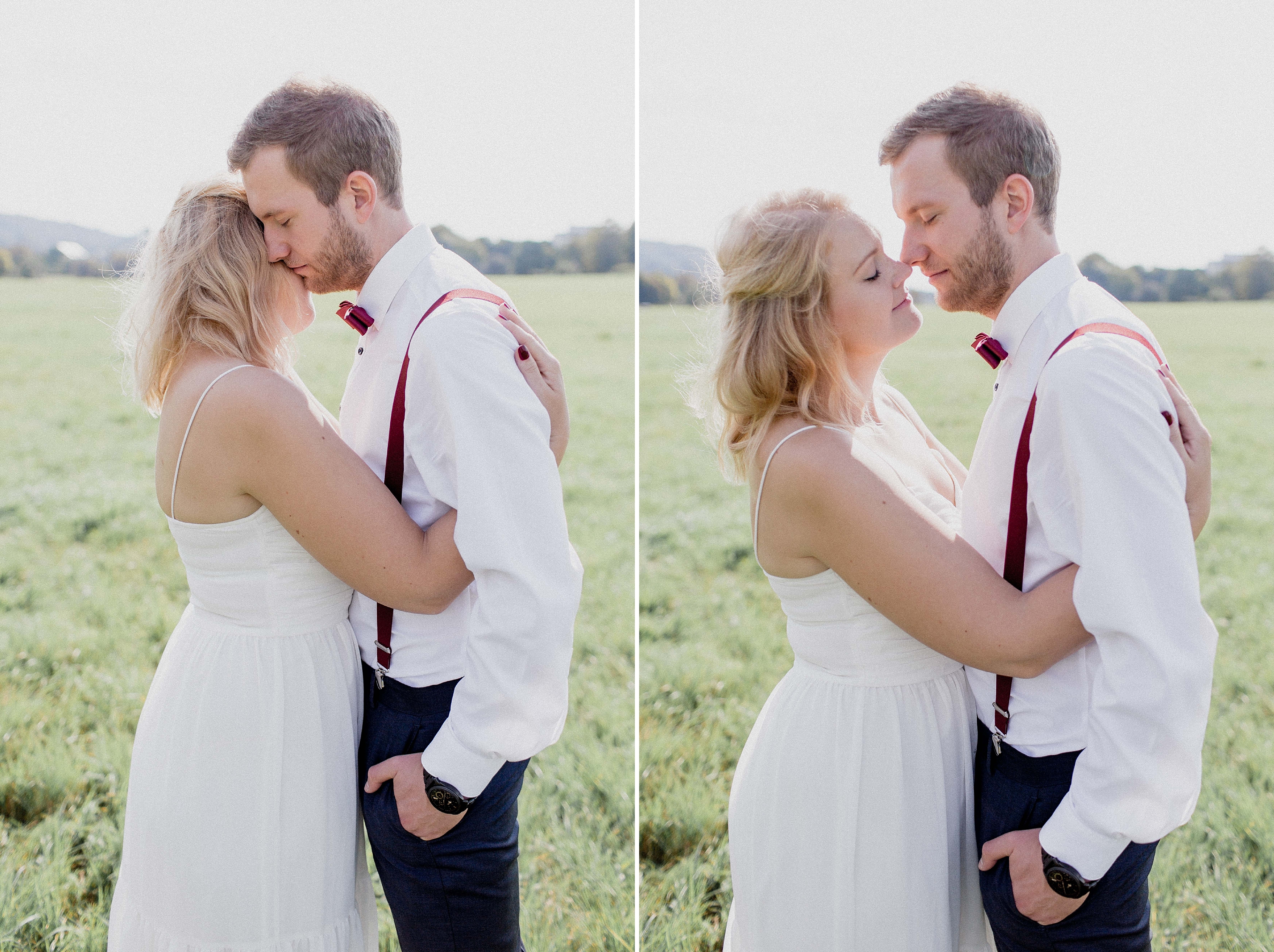 Intime Hochzeit in Dresden am Elbufer im September 2016.