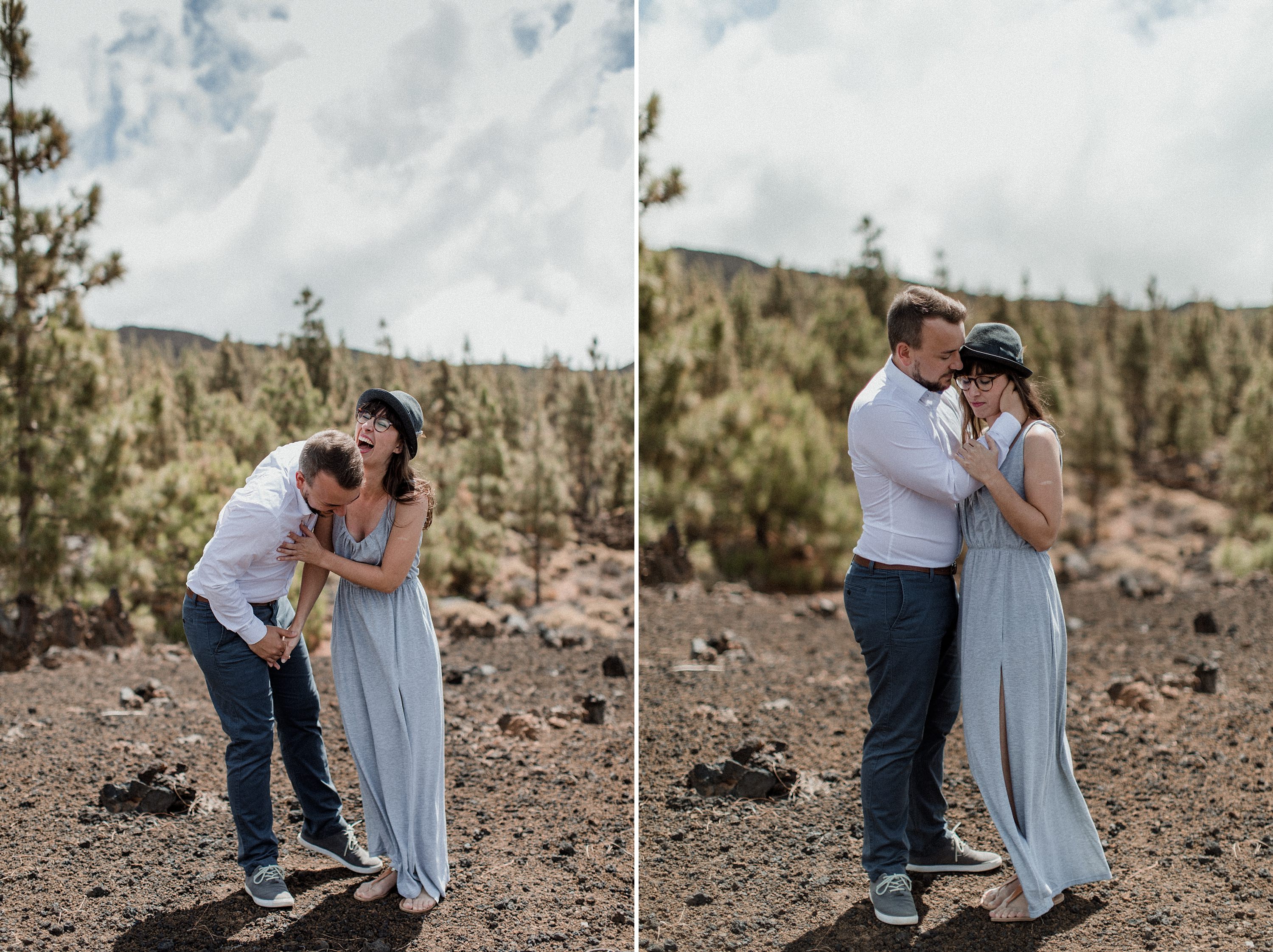 Dies ist ein Foto aus einer Fotoserie, die in einem Couple Shoot auf dem Teide in Teneriffa im Jahr 2017 entstanden ist.