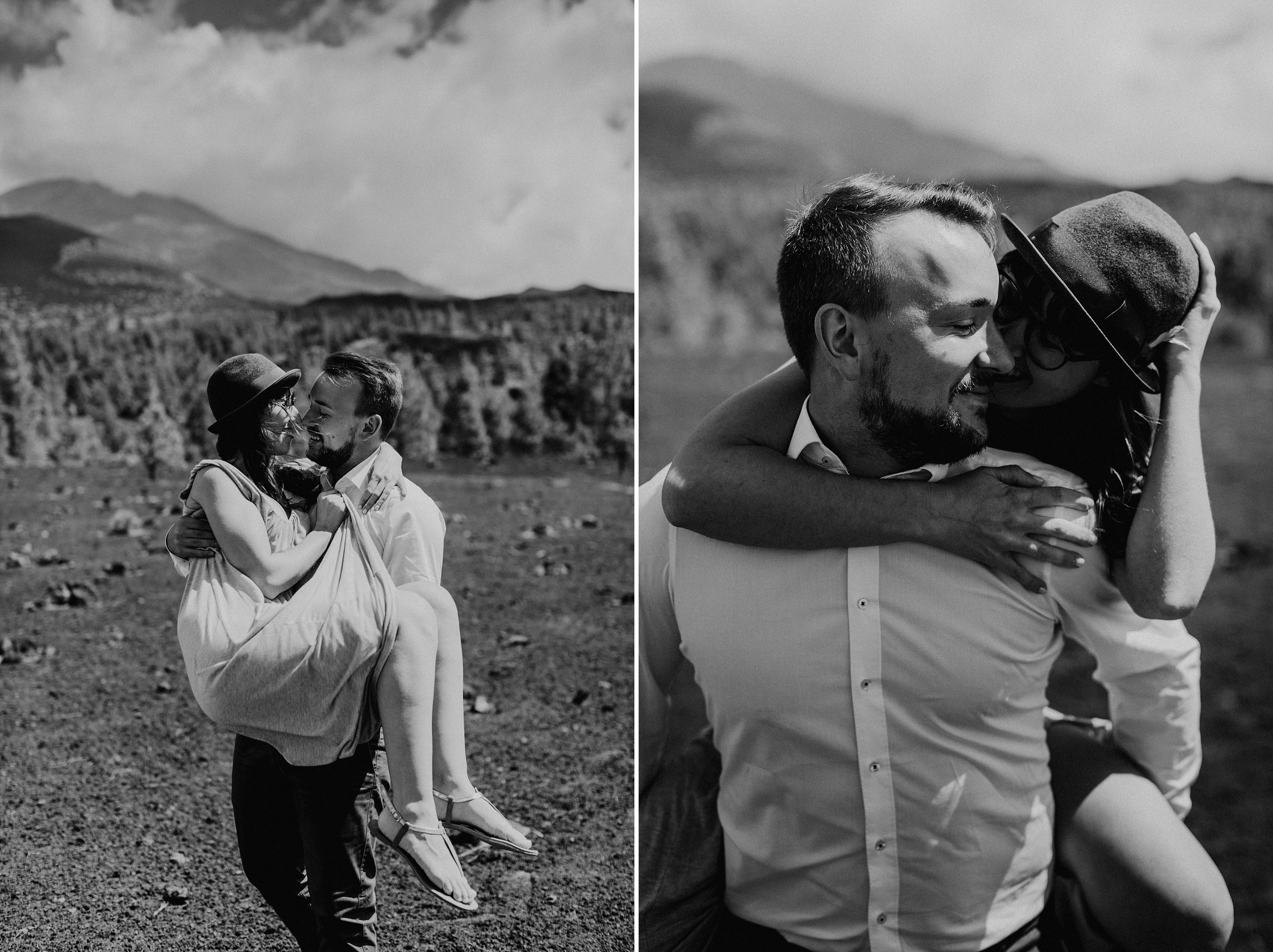 Dies ist ein Foto aus einer Fotoserie, die in einem Couple Shoot auf dem Teide in Teneriffa im Jahr 2017 entstanden ist.