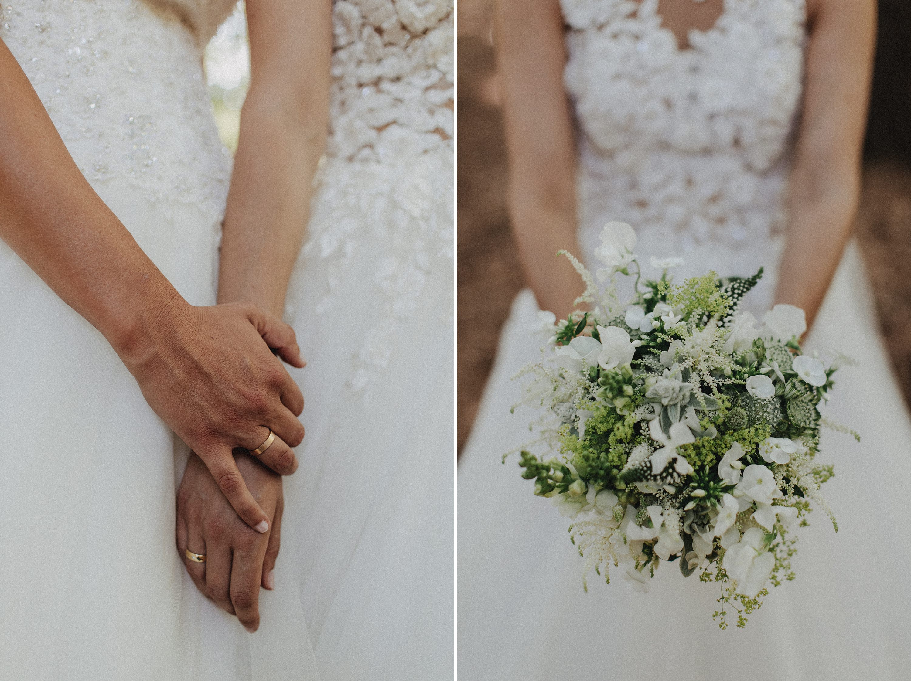 Dieses Foto ist Teil einer Hochzeitsreportage aus dem Juni 2018. Geheiratet haben zwei Frauen, die bei einer freien Trauung bei Sonnenschein getraut wurden. Fotografiert wurde diese Hochzeitsreportage von den Hochzeitsfotografen Tom und Lia aus Potsdam.